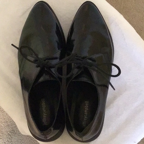 Jeffrey Campbell Black Leather Oxfords - Picture 4 of 8